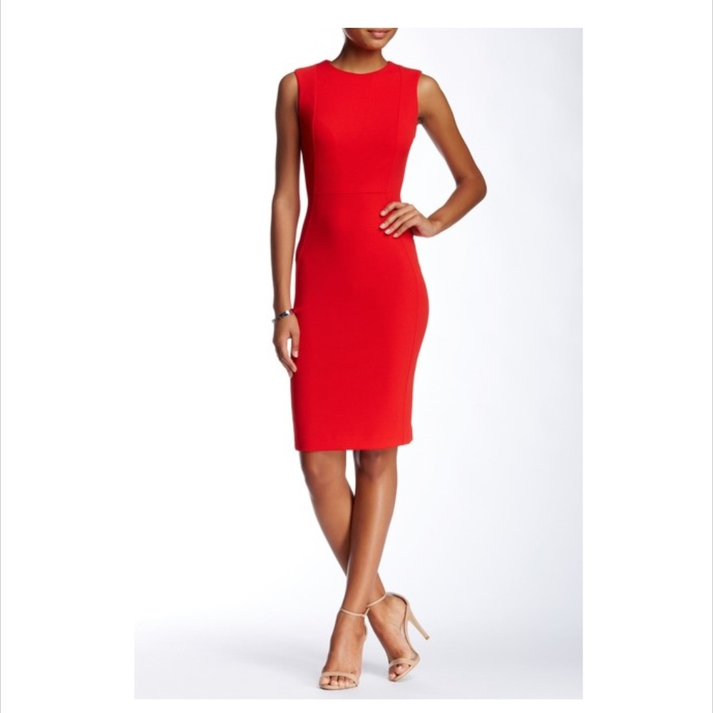 Calvin Klein Scuba Crepe Sheath Dress